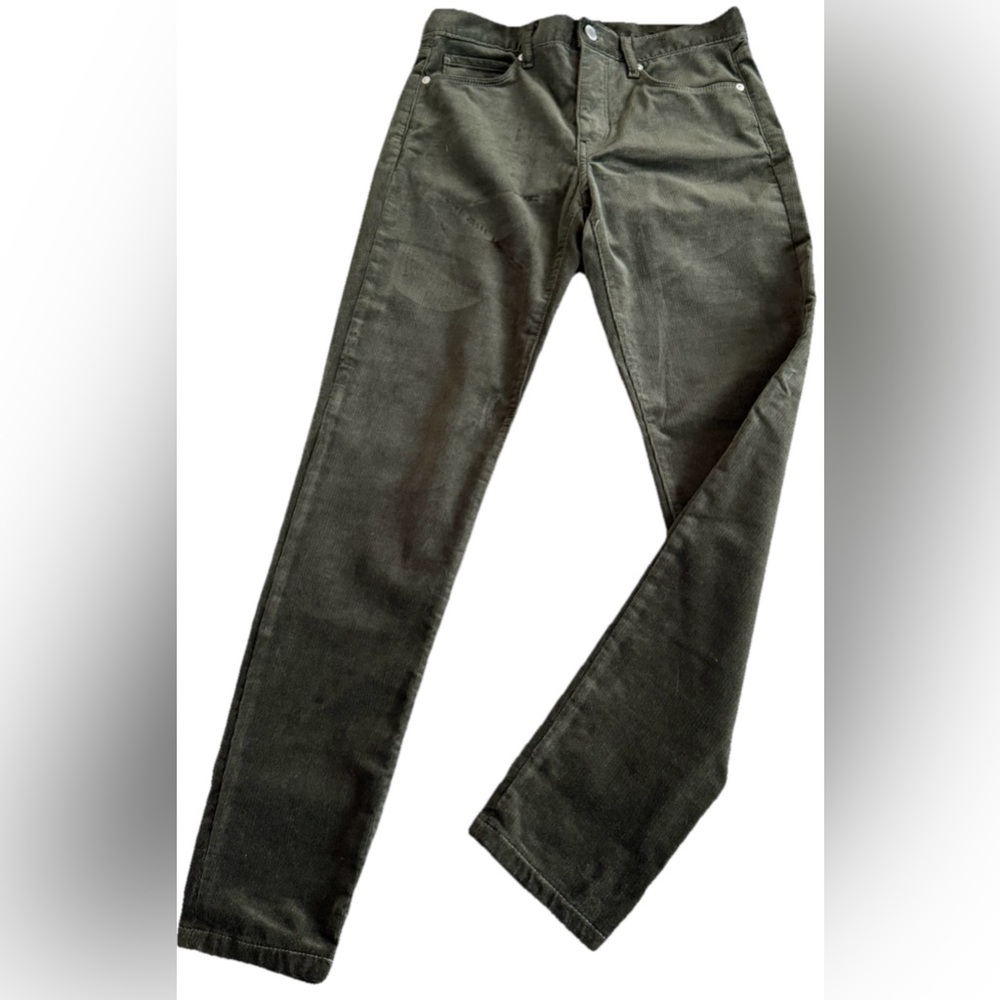 BANANA REPUBLIC Olive Green Corduroy Skinny Pants Size 26  28x27